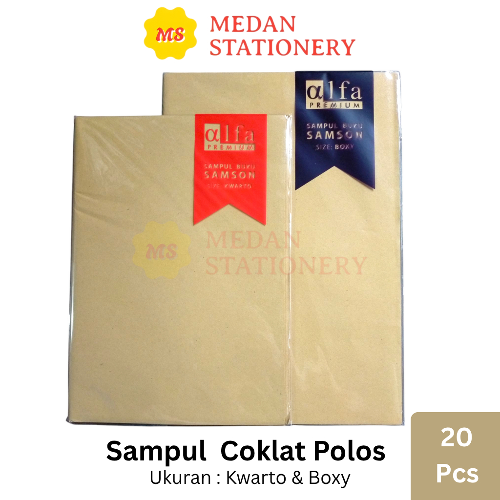 

SAMPUL BUKU TULIS COKLAT POLOS ALFA SAMSON KERTAS KRAFT ISI 20 LEMBAR