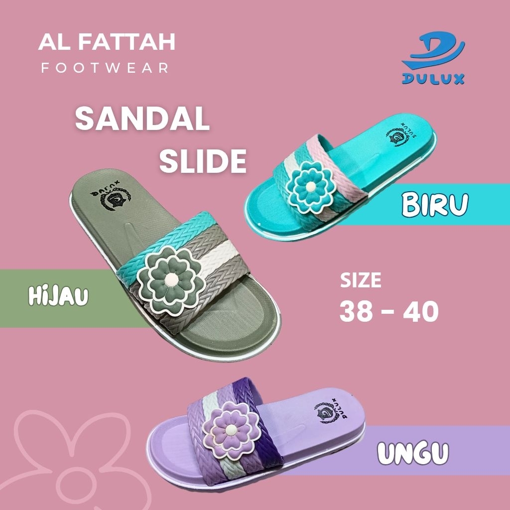 Sandal Slide Selop Wanita Cewek Lucu Karet Lentur Nyaman