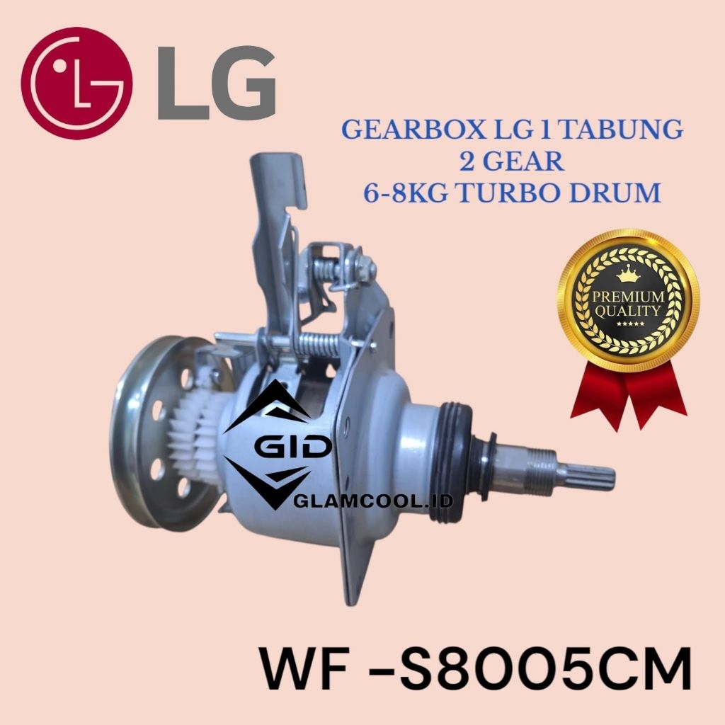 GEARBOX MESIN CUCI LG 1 TABUNG 6-8KG TURBO DRUM S8005CM