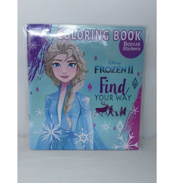 Coloring book Frozen find your way uk kecil
