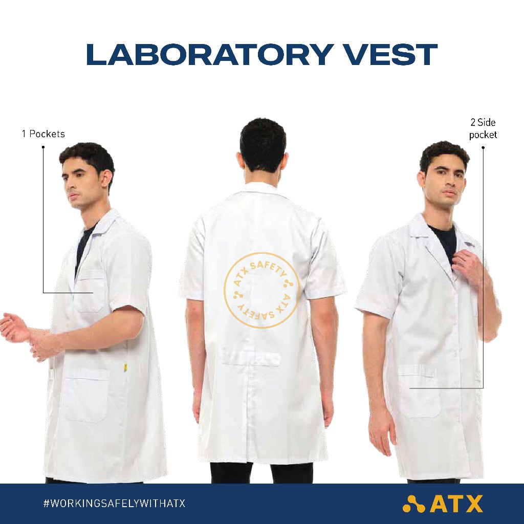 Jas Lab / Jas Laboratorium / Baju Praktikum / Jas Lab Lengan Panjang / Jas Lab Lengan Pendek Atx