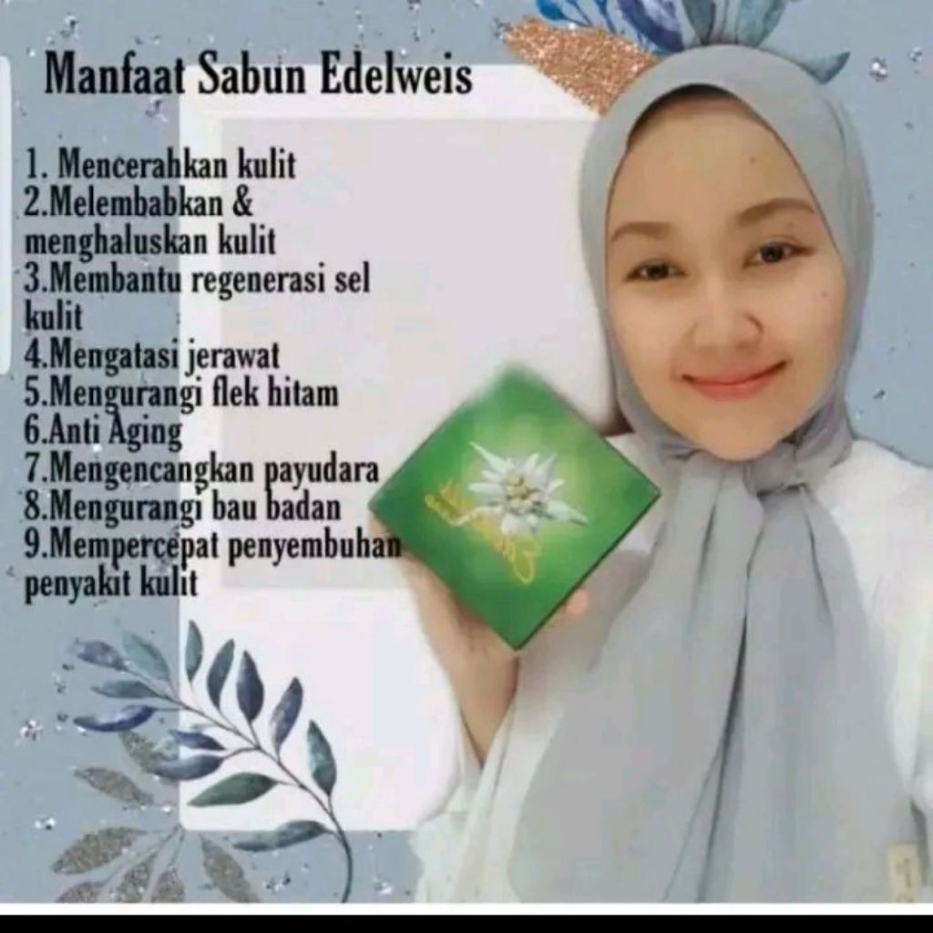 Sabun Bulus Edelweis 1 Box isi 6 pcs @50gram original