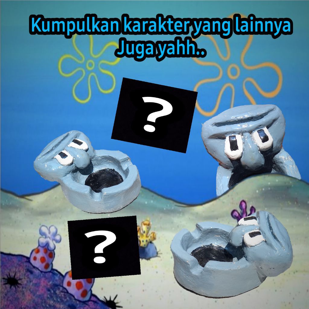 Terangbenderang_ Asbak Lucu Squidward Spongebob,Unik Dan Aesthetic