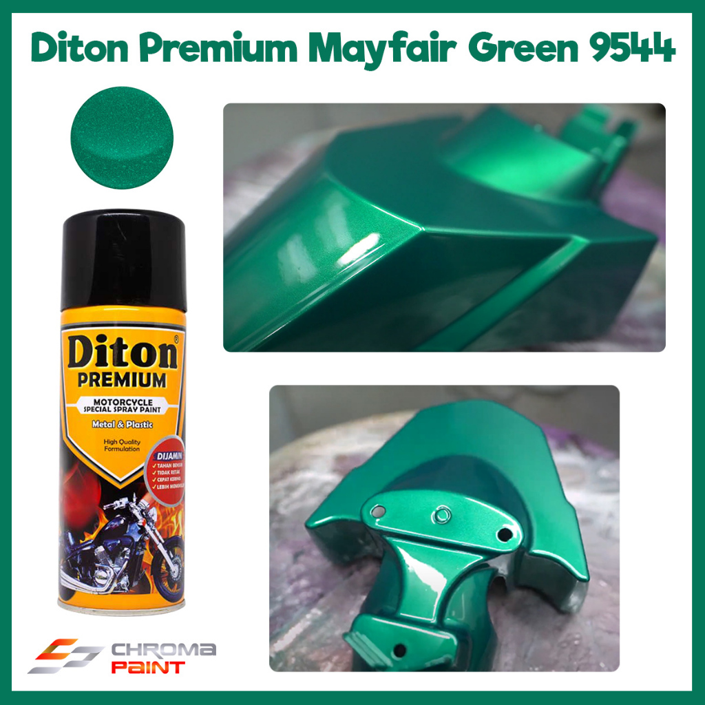 Pilox Diton Premium Metallic (MAYFAIR GREEN 9544) Cat Semprot Diton Warna Hijau Metalik