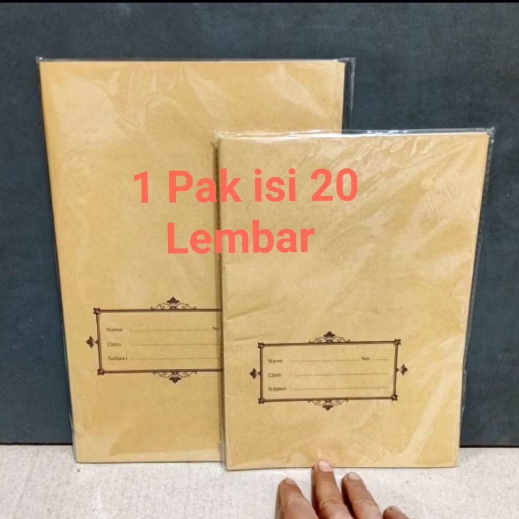 

1 Pak Sampul Buku Coklat Nama Isi 20 Lembar