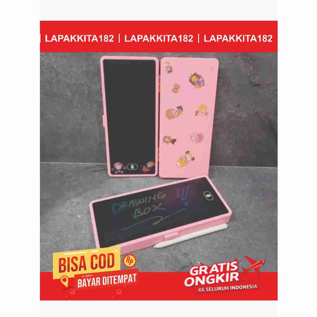 

Kotak Pensil LCD Drawing Box Gambar Ukuran Besar Edukari 2 IN 1 Viral Papan Gambar Anak