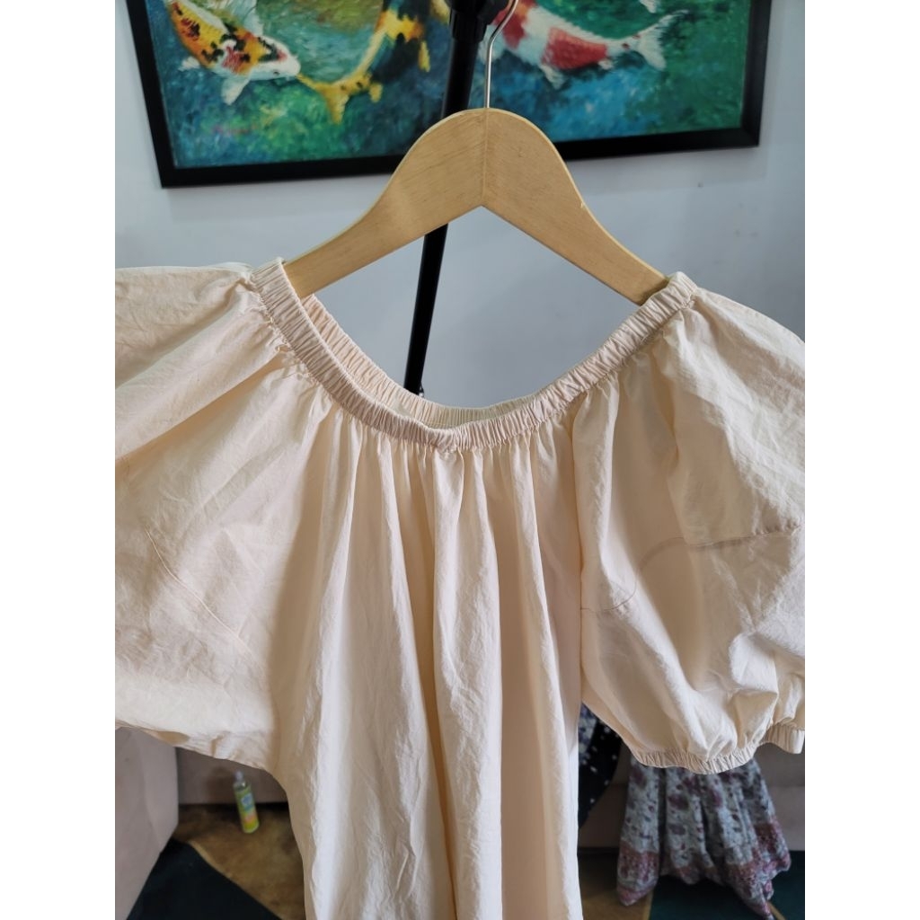 Dress hitam & Cream 2 pieces