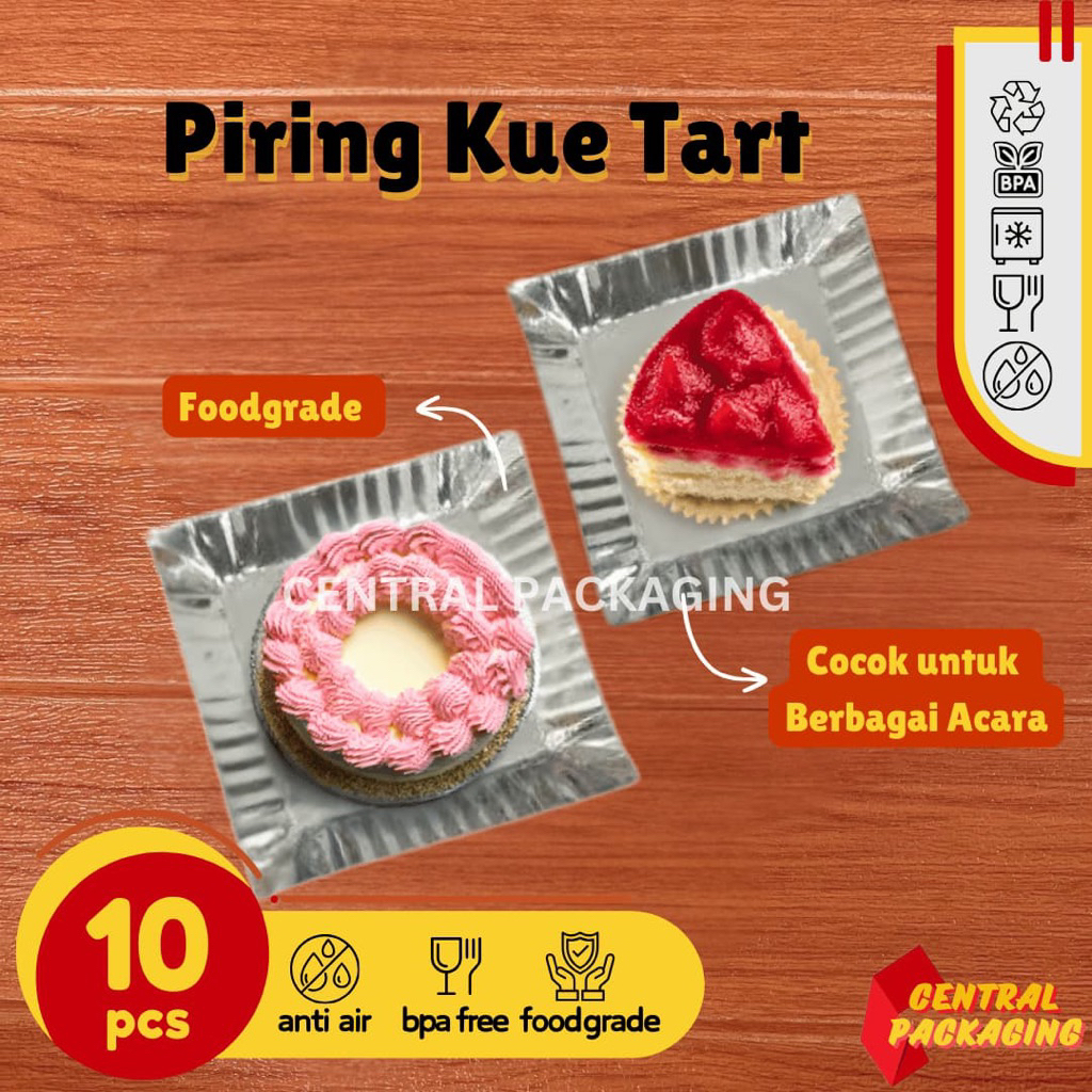 Piring Kue Tart Persegi Kotak Bulat / Piring Kue Ulang Tahun / Piring Kertas Kue Sekali Pakai / Piri
