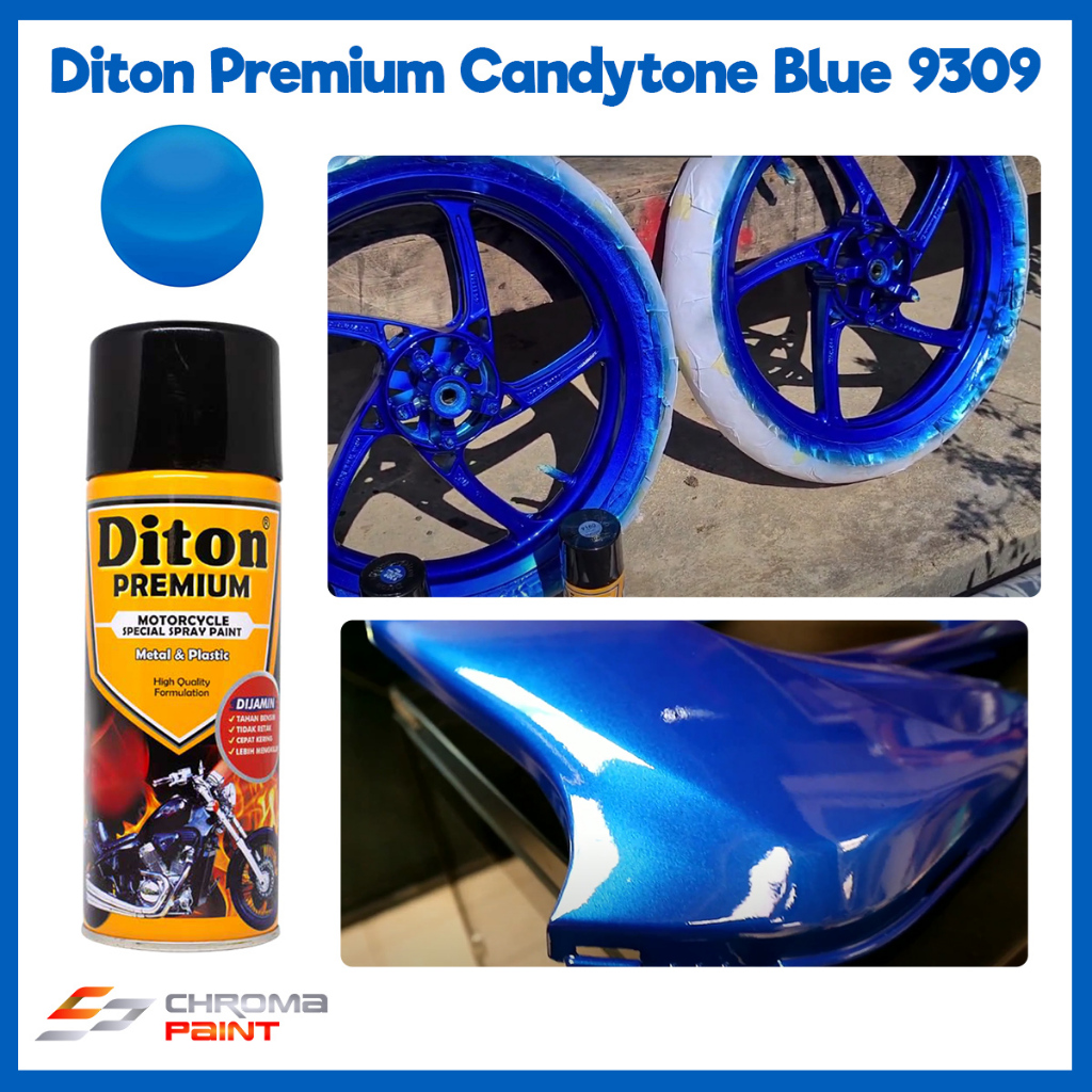 Diton Premium Candytone Blue 9309 - Candy Biru - Cat Semprot Pylox Diton