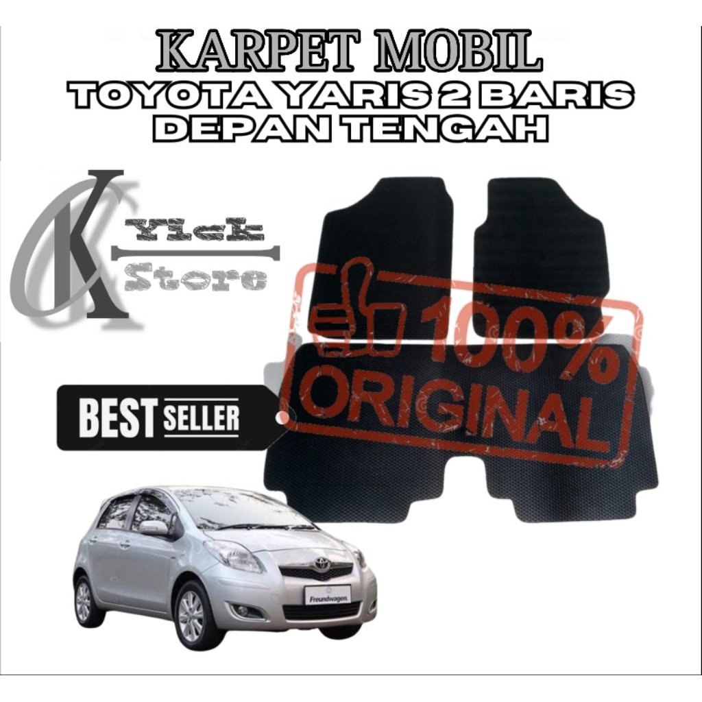 Karpet mobil bagian depan tengah toyota yaris / Karpet mobil toyota yaris depan tengah / Matras alas