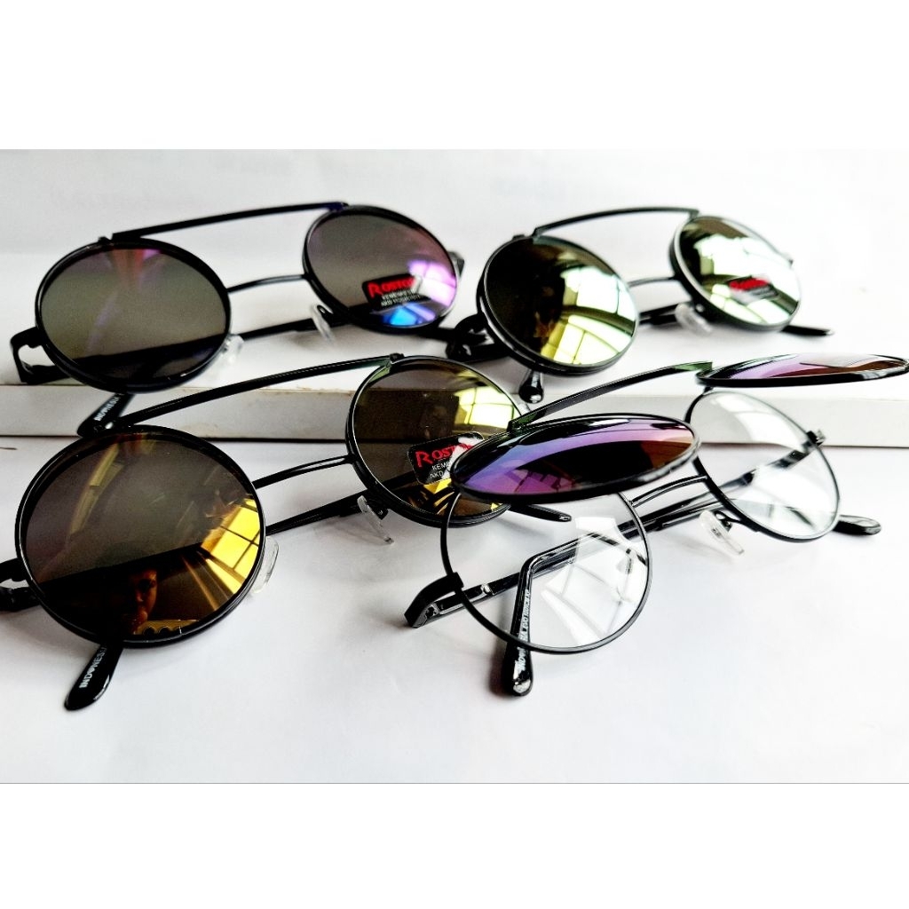 kacamata lennon sunglasses,kacamata bulat klipon,kacamata boboho ,kacamata hitam bulat