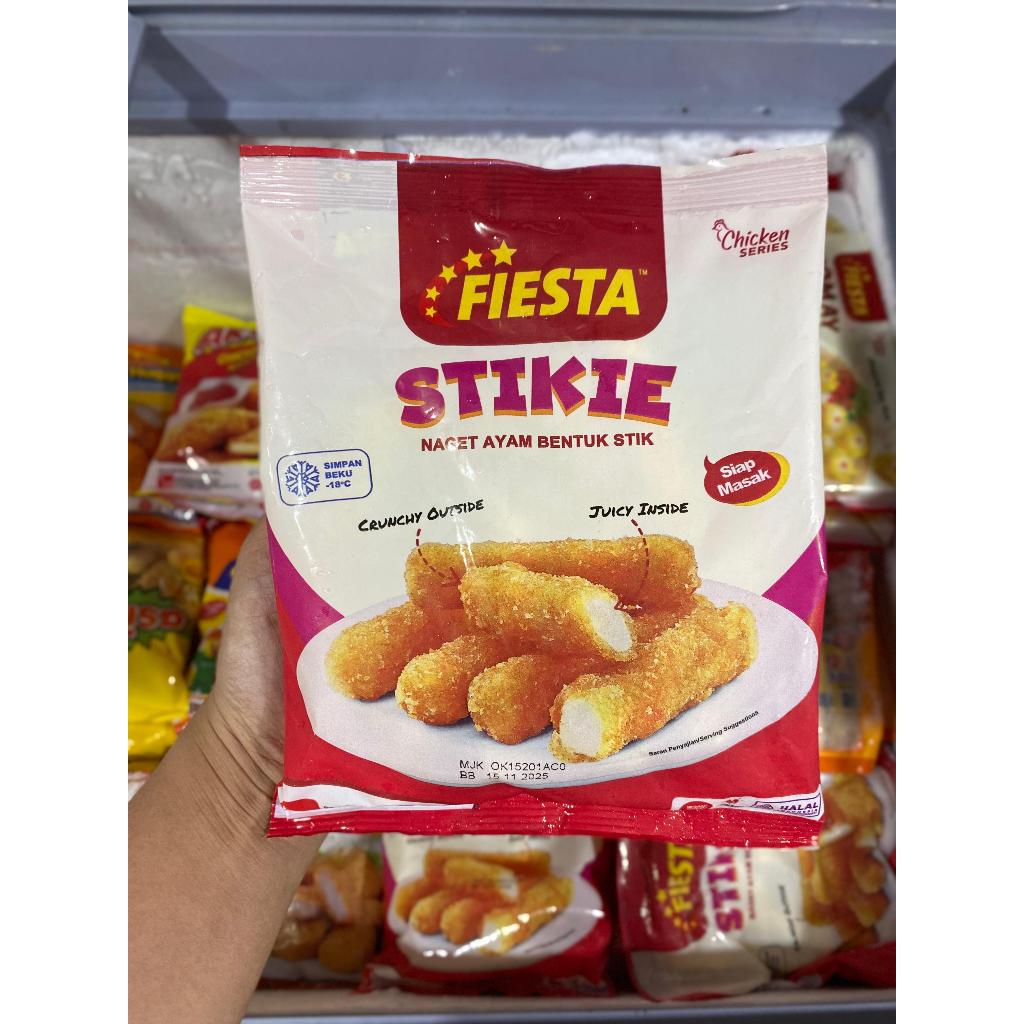

FIESTA STIKIE 200g / NAGET AYAM BENTUK STICK / STIK / CHICKEN NUGGET / AYU PUTRI FROZEN FOOD