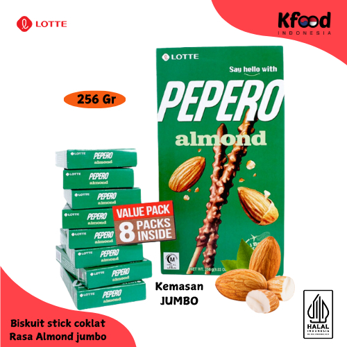 

Lotte Jumbo Pepero Almond Snack 256g