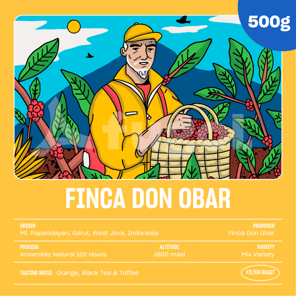 

Biji Kopi Arabika Finca Don Obar (500 gr) Single Origin Coffee