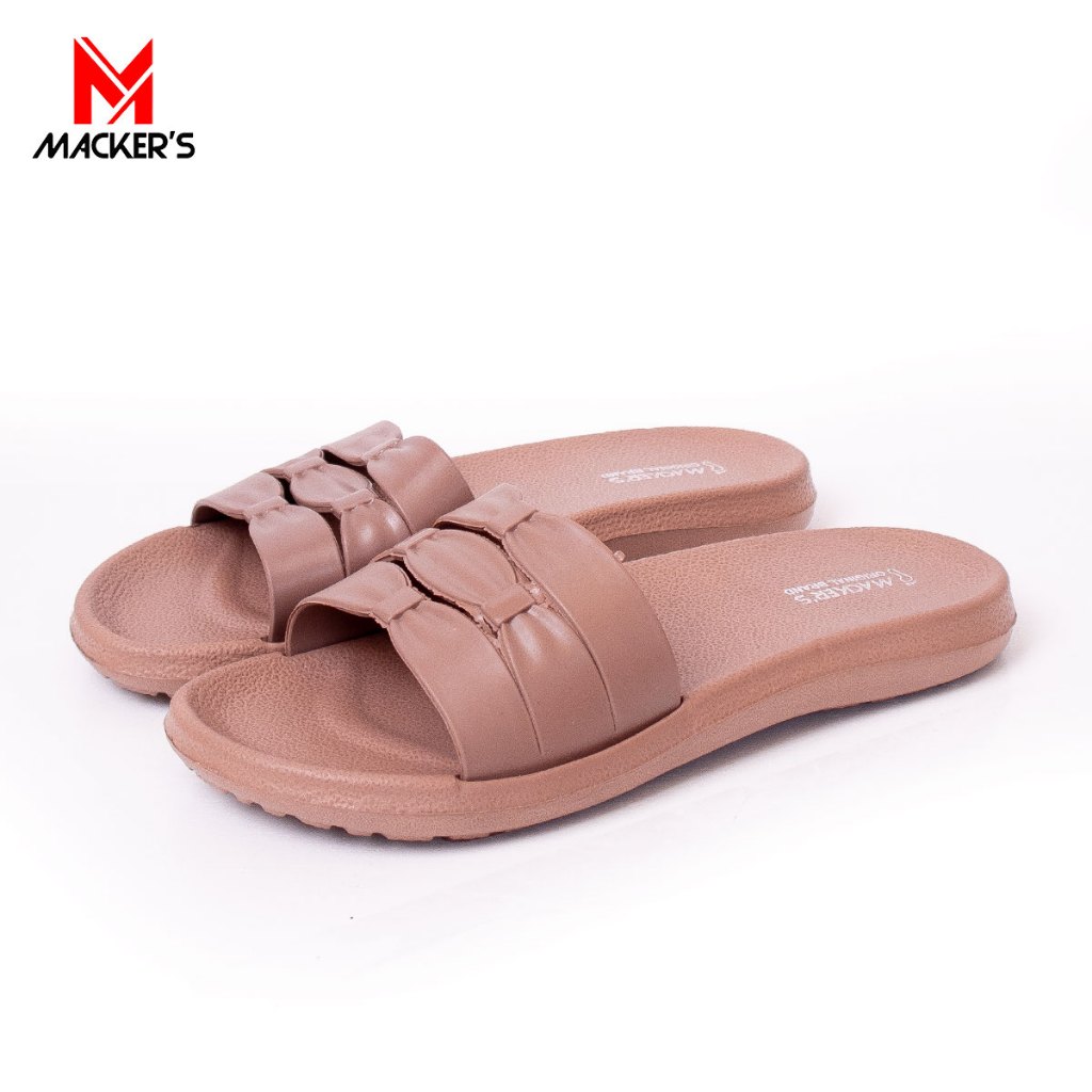 [MACKER'S] 2429 Sandal Selop Wanita Tinggi Sandal Kekinian Kasual Teplek Empuk Sandal Wedges Wanita 