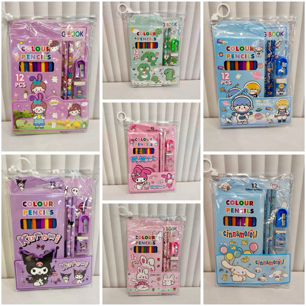 

PAKET SET ALAT TULIS 9925 5in1 KUROMI CINNAMOROLL//SET STASIONERY