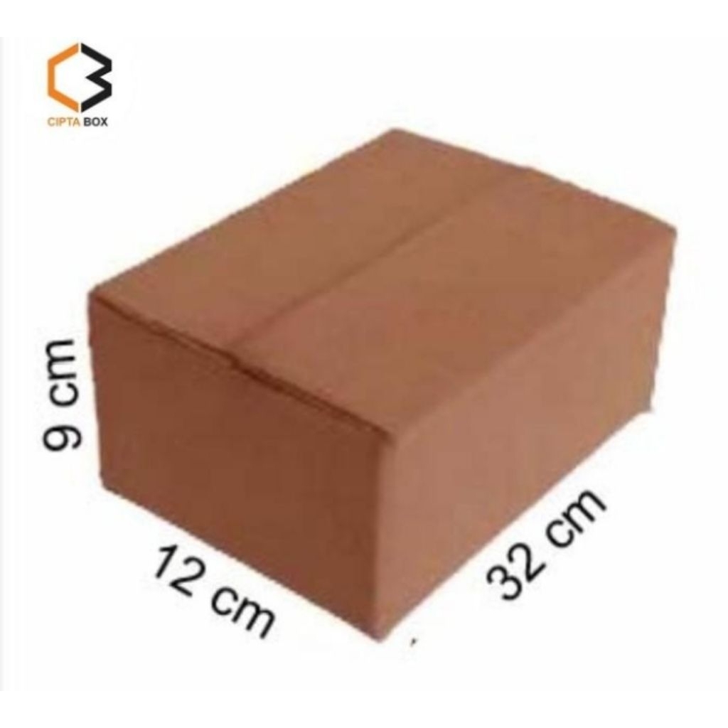 

karton box kardus dus ukuran 32 x 12 x 9 cm