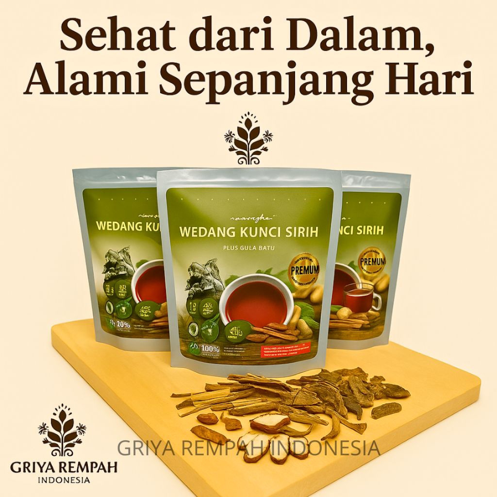 

WEDANG KUNCI SIRIH Asli Premium Plus Gula Batu Minuman Teh Ramuan Rempah Herbal Hangat Tradisional