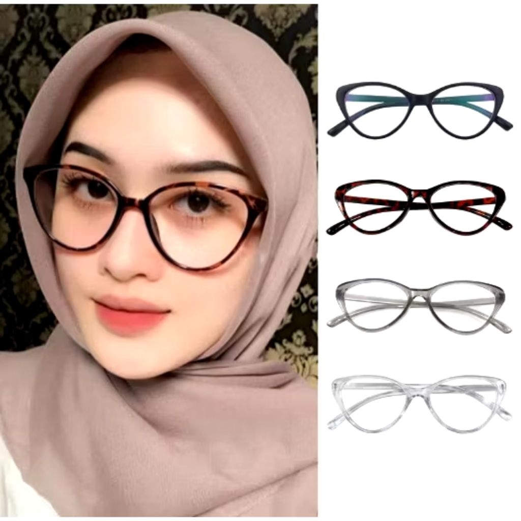 kacamata cat eye fashion / kacamata bening