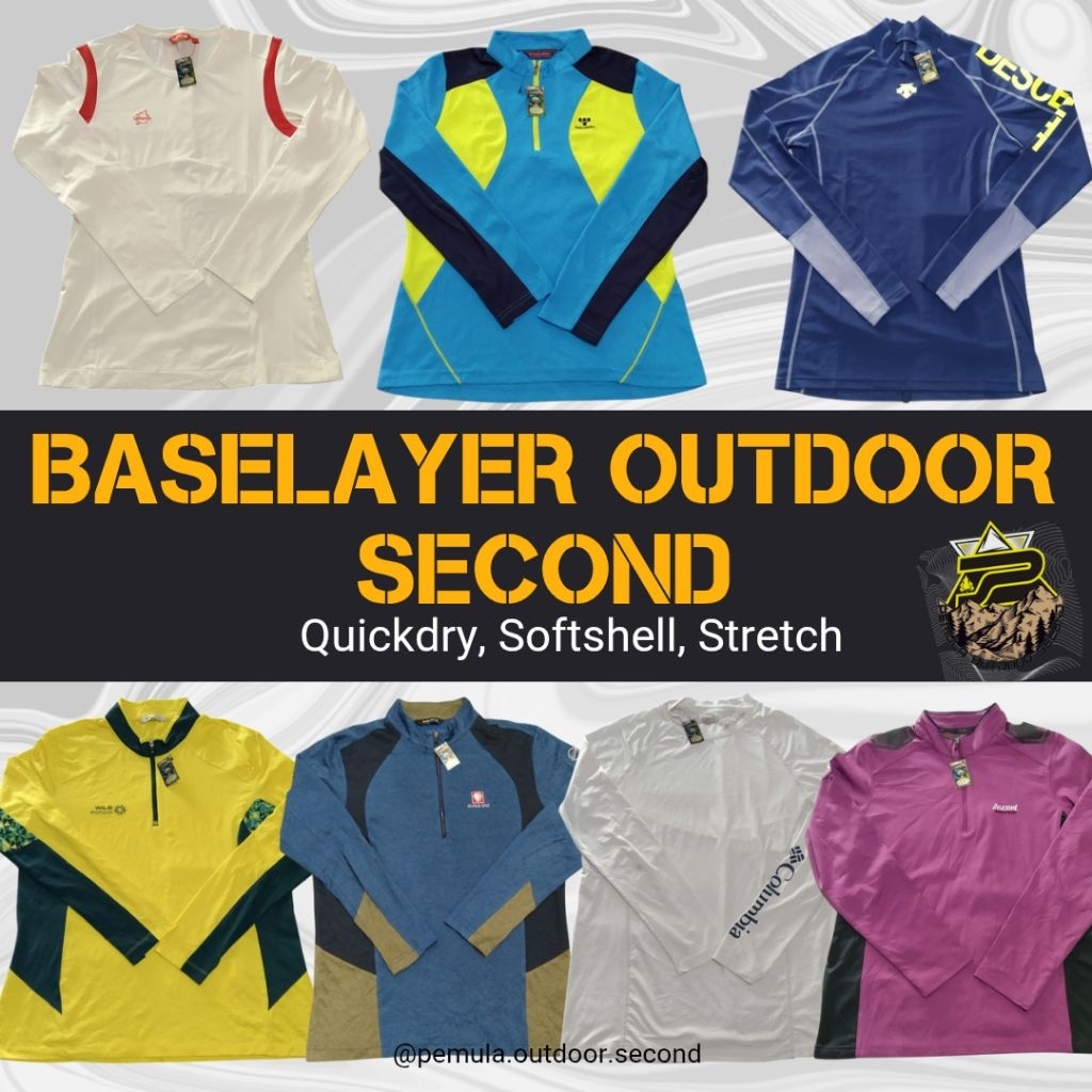 [Etalase 4] Baselayer Outdoor Kaos Olahraga Gunung Baselayer  Quickdry