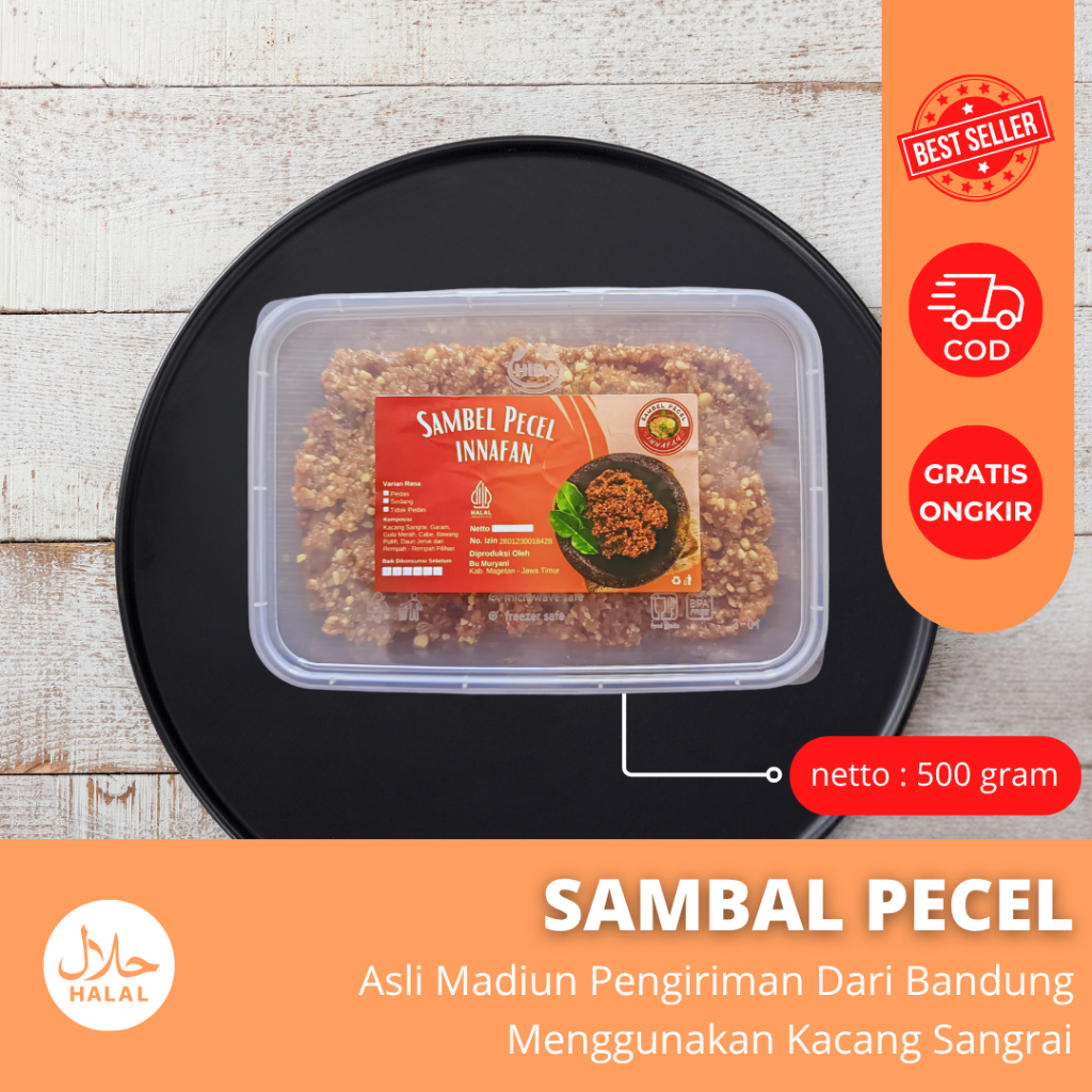 

Sambel Pecel Innafan Khas Madiun Asli - Sambel Kacang Sangrai 500 gr