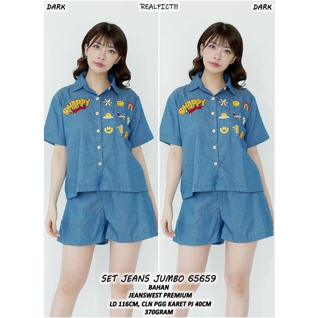 KC 65659 SET JEANS JUMBO IMPORT / SET JEANS HP WANITA / READY / REALPICT