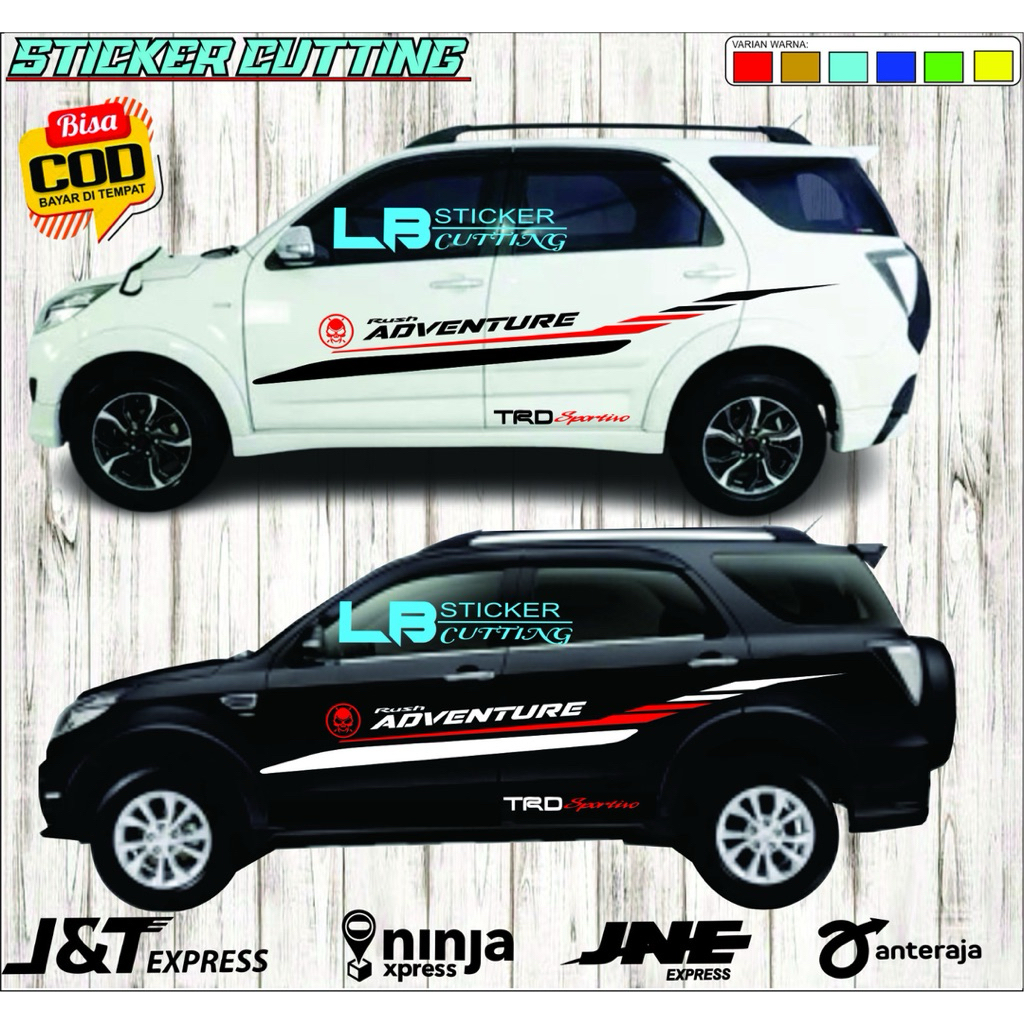 new design sticker stiker body rush GR sport list stripe mobil toyota rush GR sport old/new keren