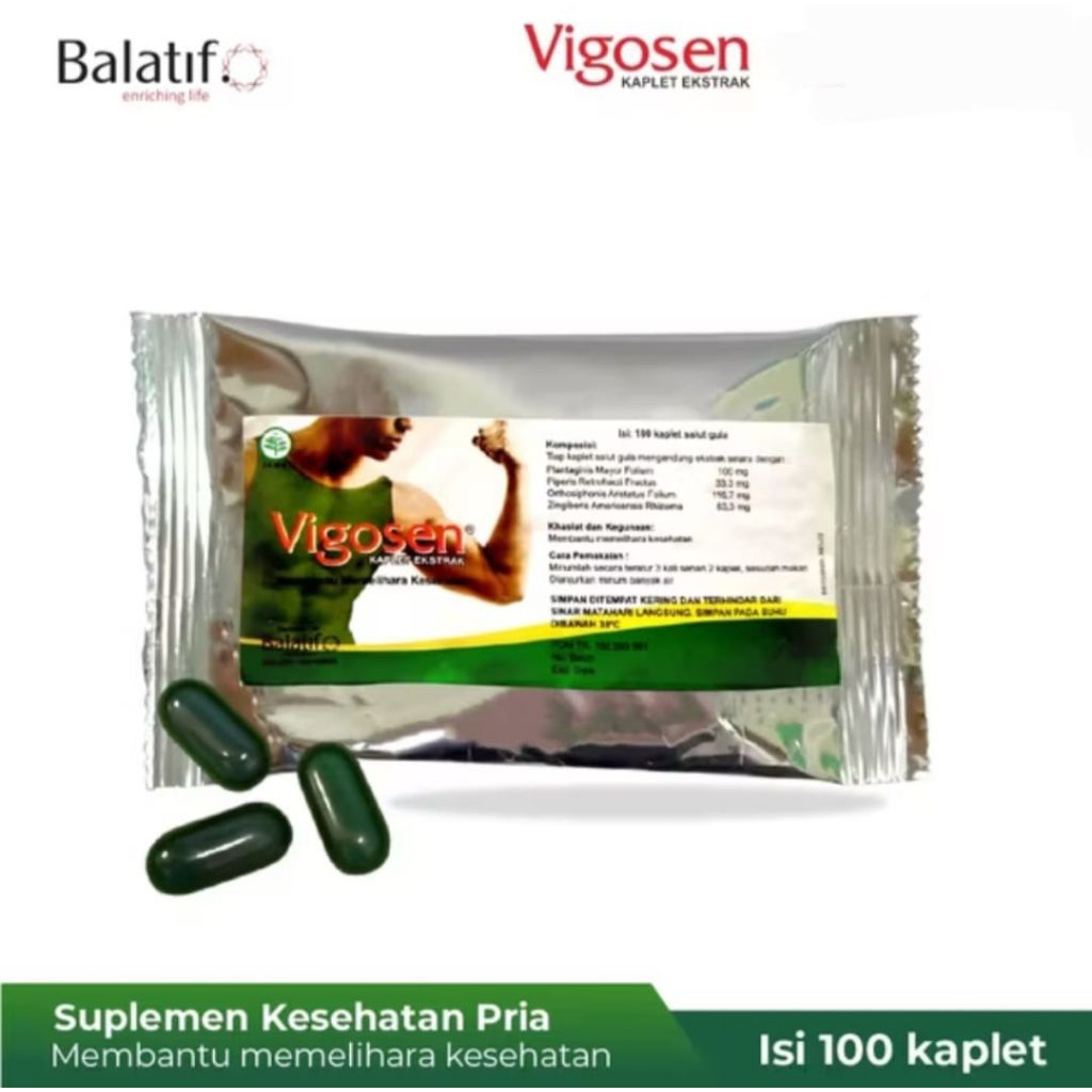Balatif Vigosen Zak @100 Kaplet  Suplemen Kesehatan Pria