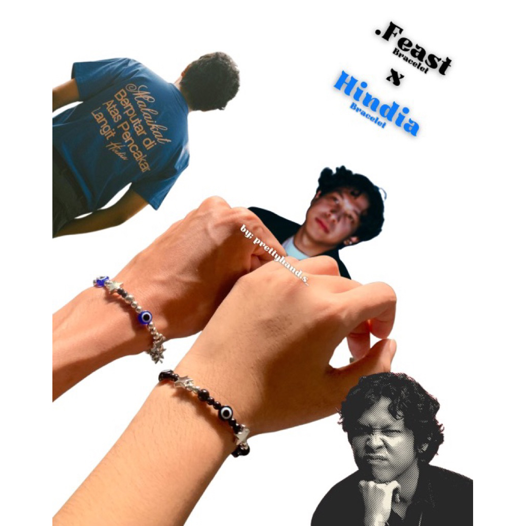 Gelang Hindia | Gelang Couple Hindia x Feast Rantai Stainless (anti karat) by prettyhands | Hindia I