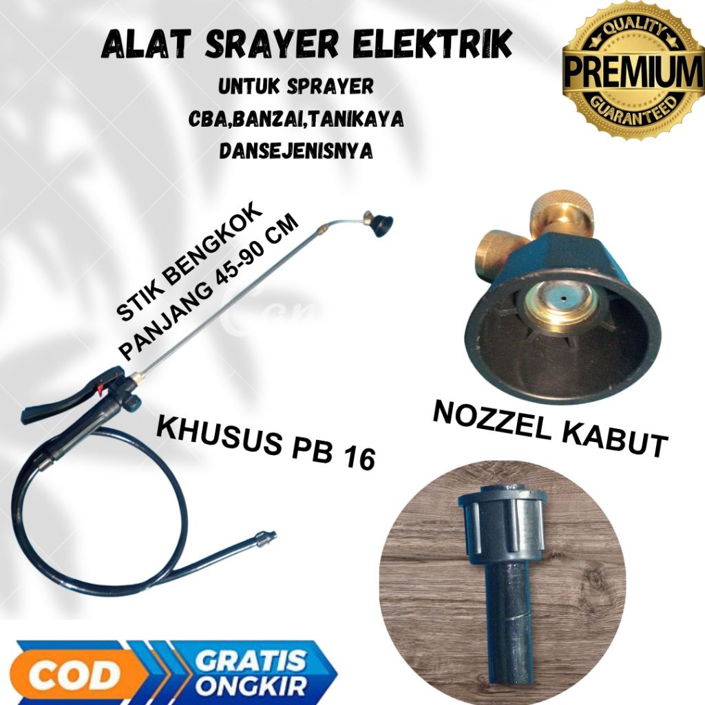 ALAT SPRAYER ELEKTRIK PREMIUM LENGKAP COCOK MERK CBA, DGW, SWAN DAN SEJENISNYA.