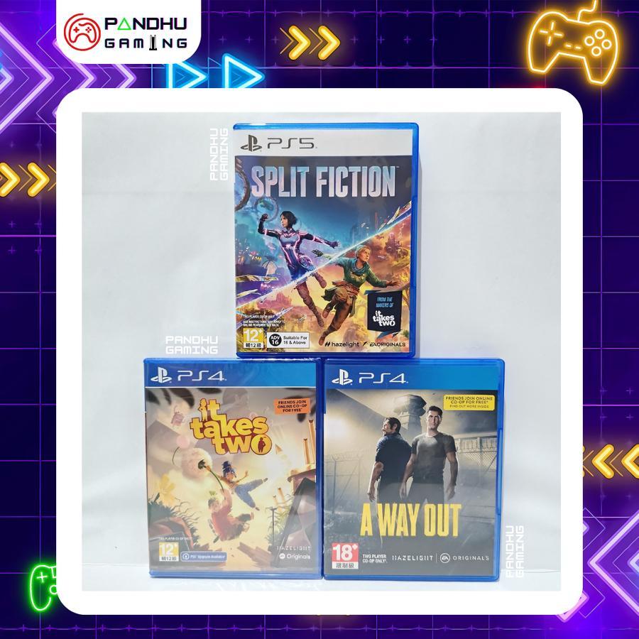 Split Fiction PS5 + It Takes Two PS4 + A Way Out PS4 Second Mulus Reg 3 Asia Splitfiction PS 5 | PS 