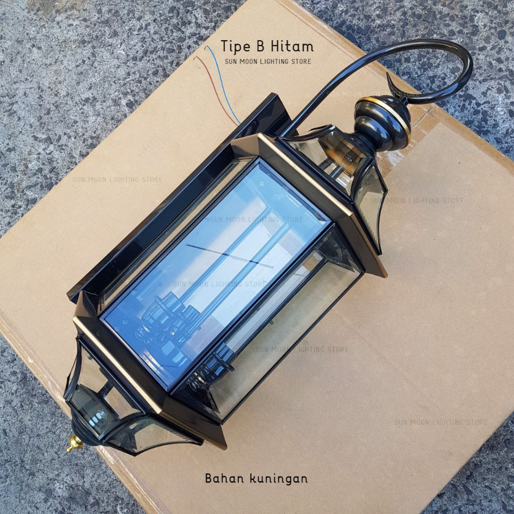 Lampu dinding kuningan modern mewah waterproof outdoor teras dekor