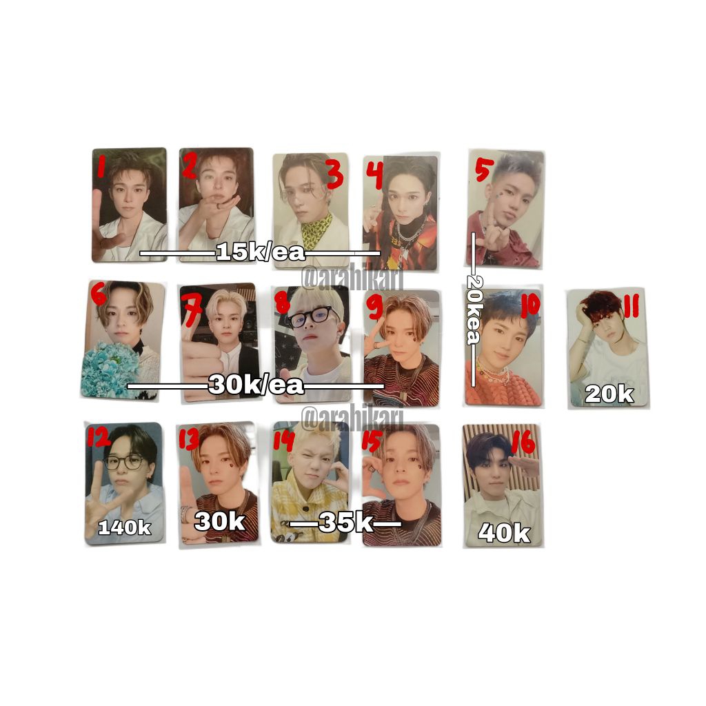 Photocard Treasure Hyunsuk Asahi Ohora Jeongwoo Doyoung tss ch 1 jikjin tss ch 2 hello ktown ygs ple