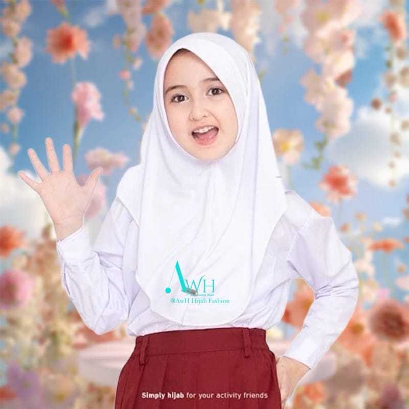 BARU HIJAB SEKOLAH HAMIDAH Hijab Bergo Hamidah Oval Anak SD