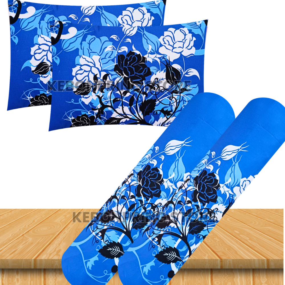 1set 2 sarung bantal 2 sarung guling motif bunga dan marble ukuran dewasa harga grosir motif aesthet