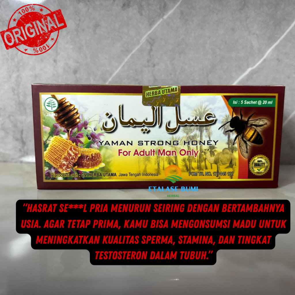 MADU YAMAN 1 KOTAK ISI  5 SACHET MADU STAMINA PRIA ORIGINAL 100%