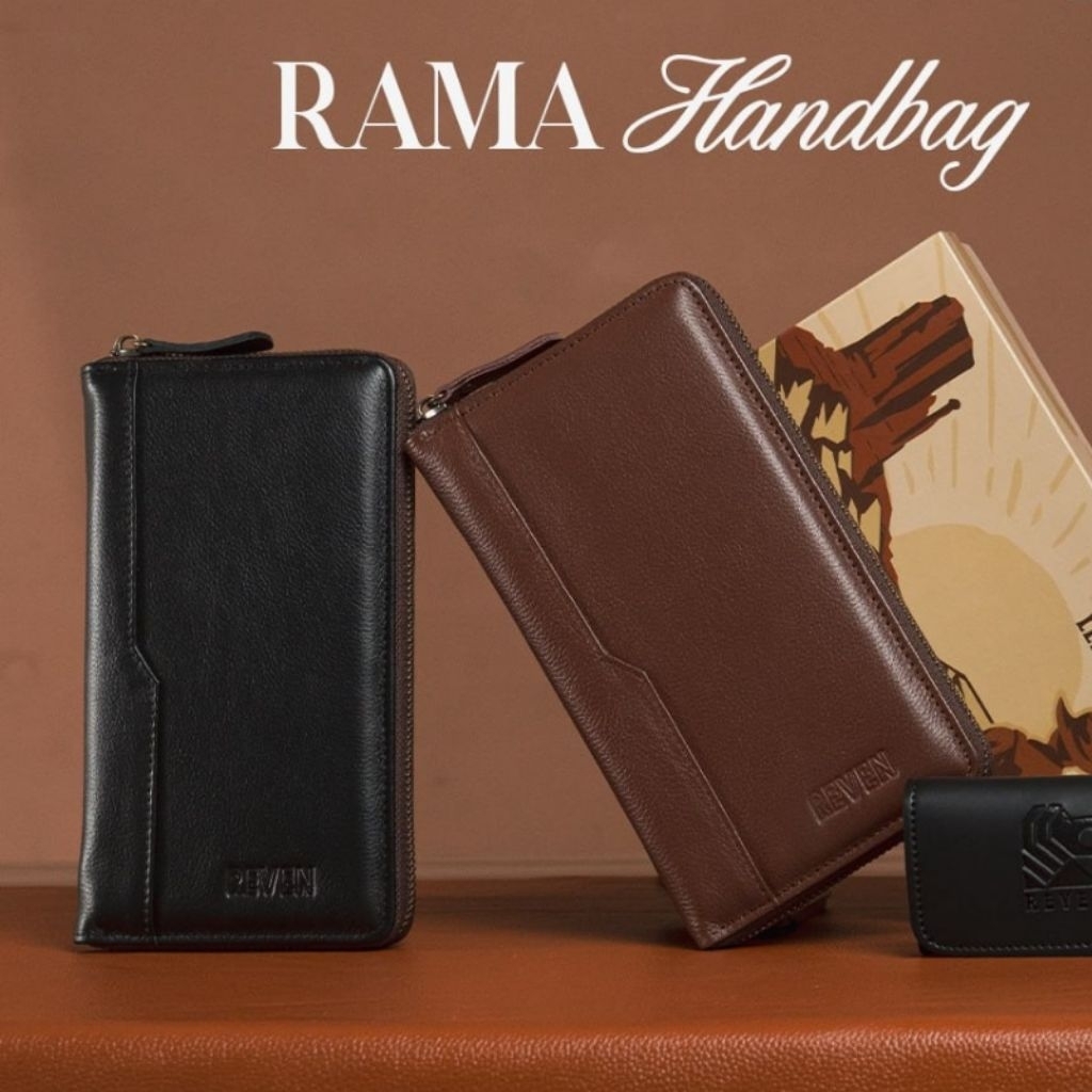 Handbag Dompet Pria Pouch Mini Panjang Kecil Elegan Kulit Sapi Asli Original Premium Branded Keren R