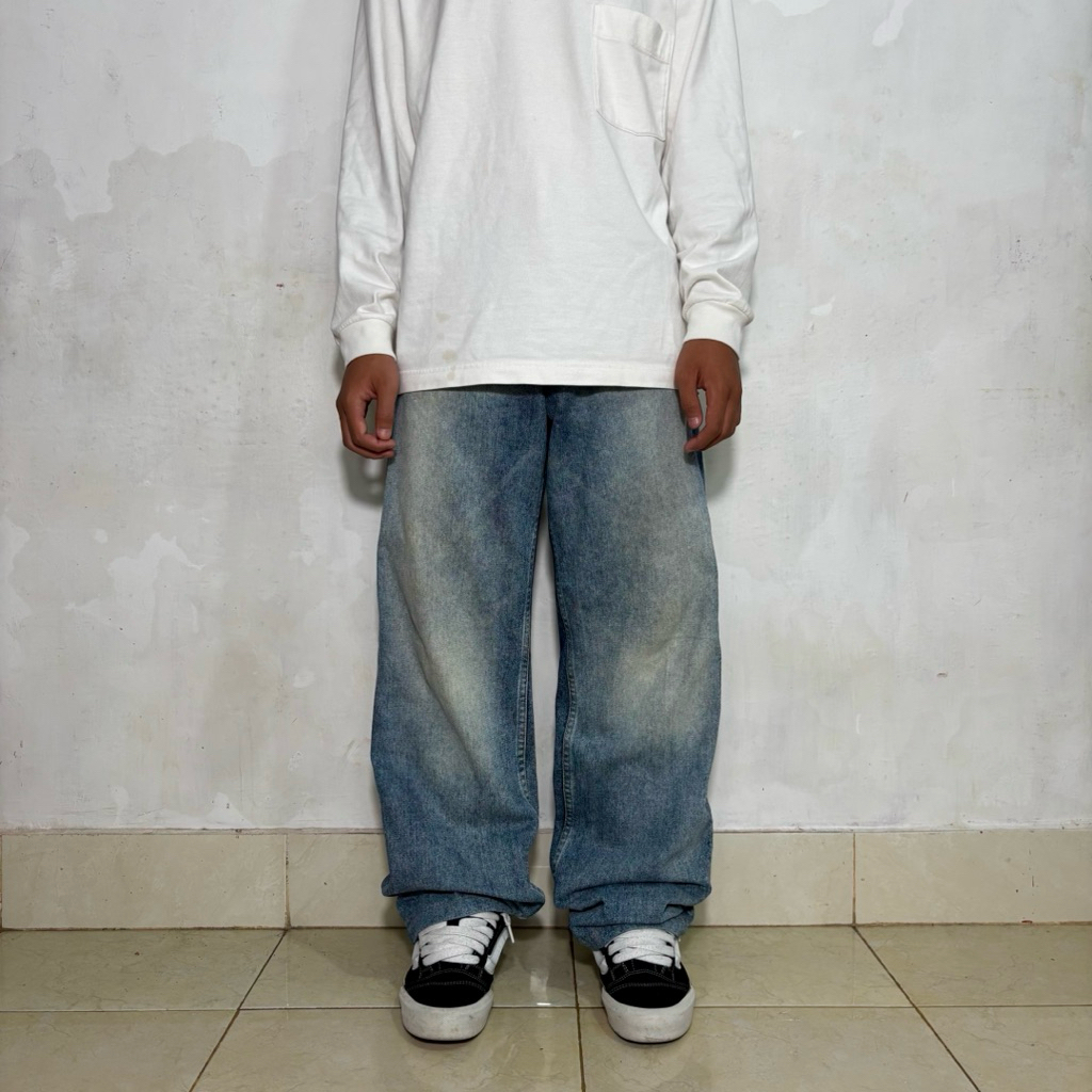 Baggy Jeans Giordano Blue Washed Second Original