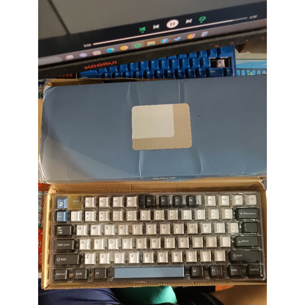 Noir Ocean Keycaps mechanical keyboard bekas Cherry profile