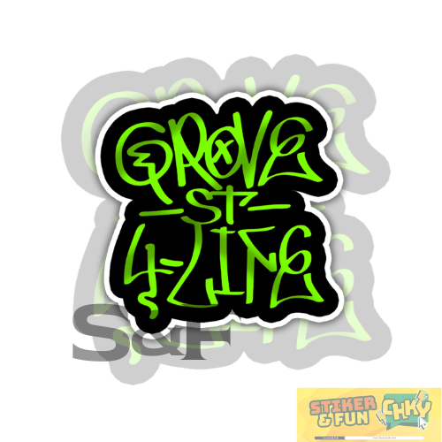 

Stiker Sticker Vinyl Laminasi GROVE STREET