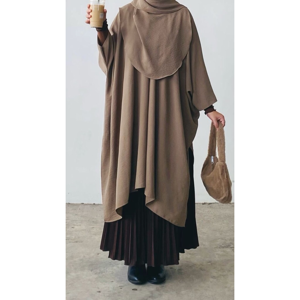 ZANARA Meena Kafnic Kaftan Tunik polos premium Abaya Tunik Malaysia