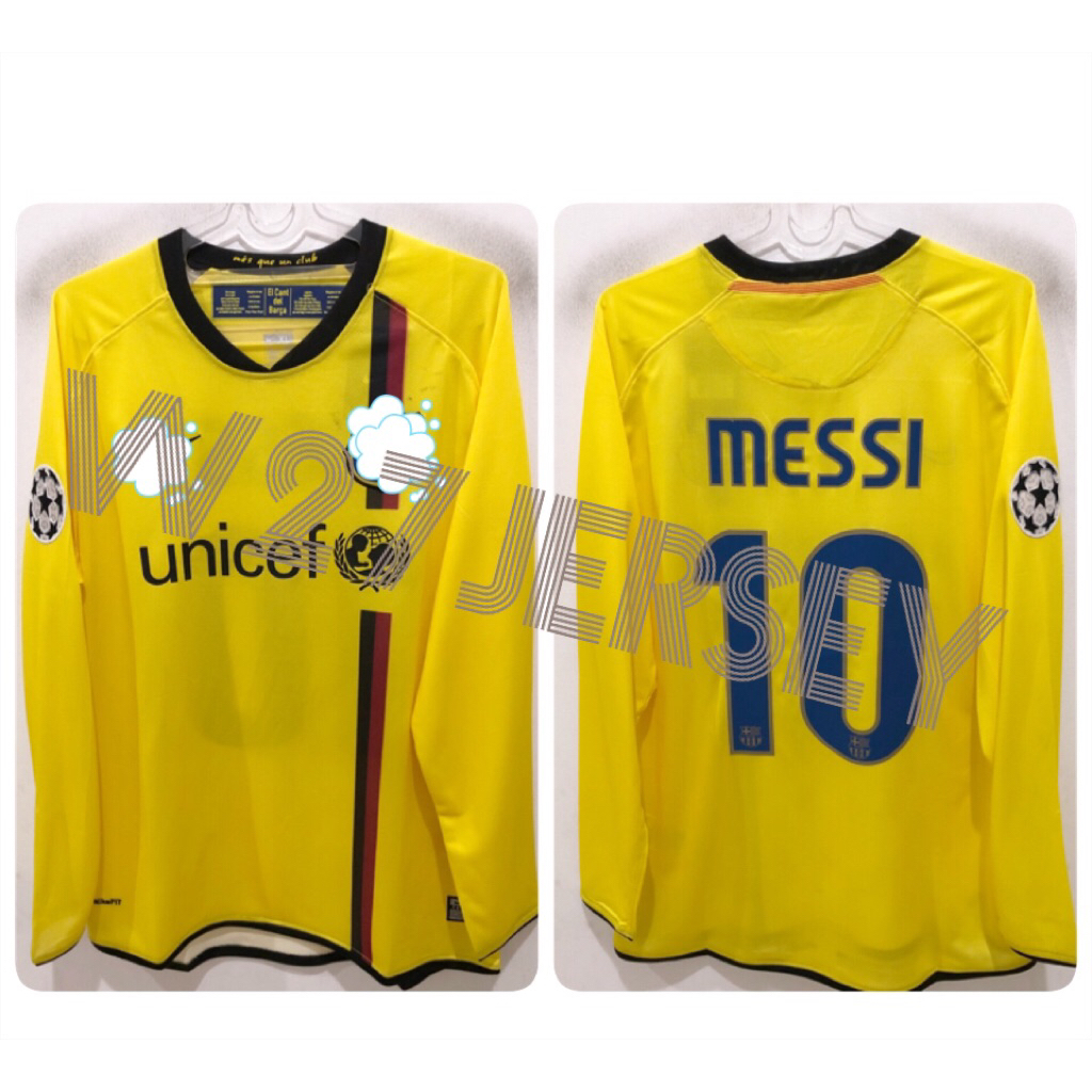 JERSEY RETRO - BARCELONA AWAY LONGSLEEVE 2008-2009 name player Messi + Patch
