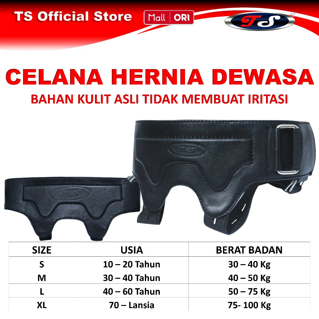 Celana Hernia TS Khusus Dewasa Ingunial Obat Pria Wanita Turun Berok Korset Supporter Tanpa Operasi