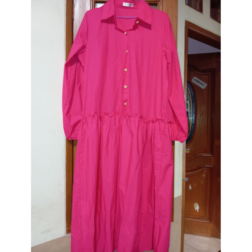 gamis wanita - dress wanita kekinian - dress panjang - midi dress - dress kondangan wanita - prelove