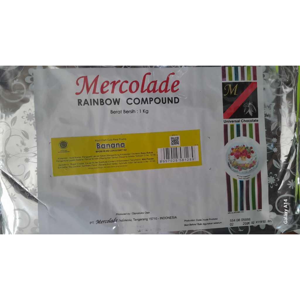 

Mercolade Banana Compound 1kg - Cokelat Batang