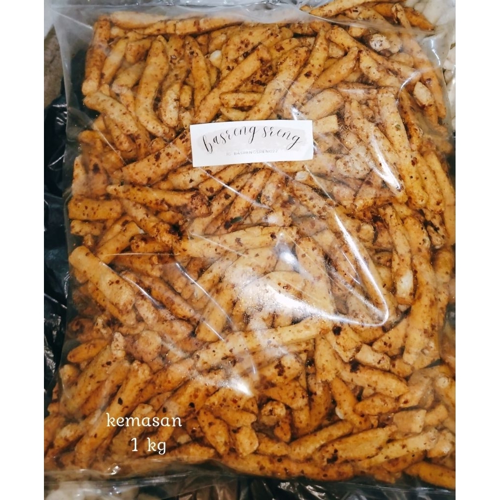 

Basreng Pedas daun jeruk dan original daun jeruk berat 1 kg