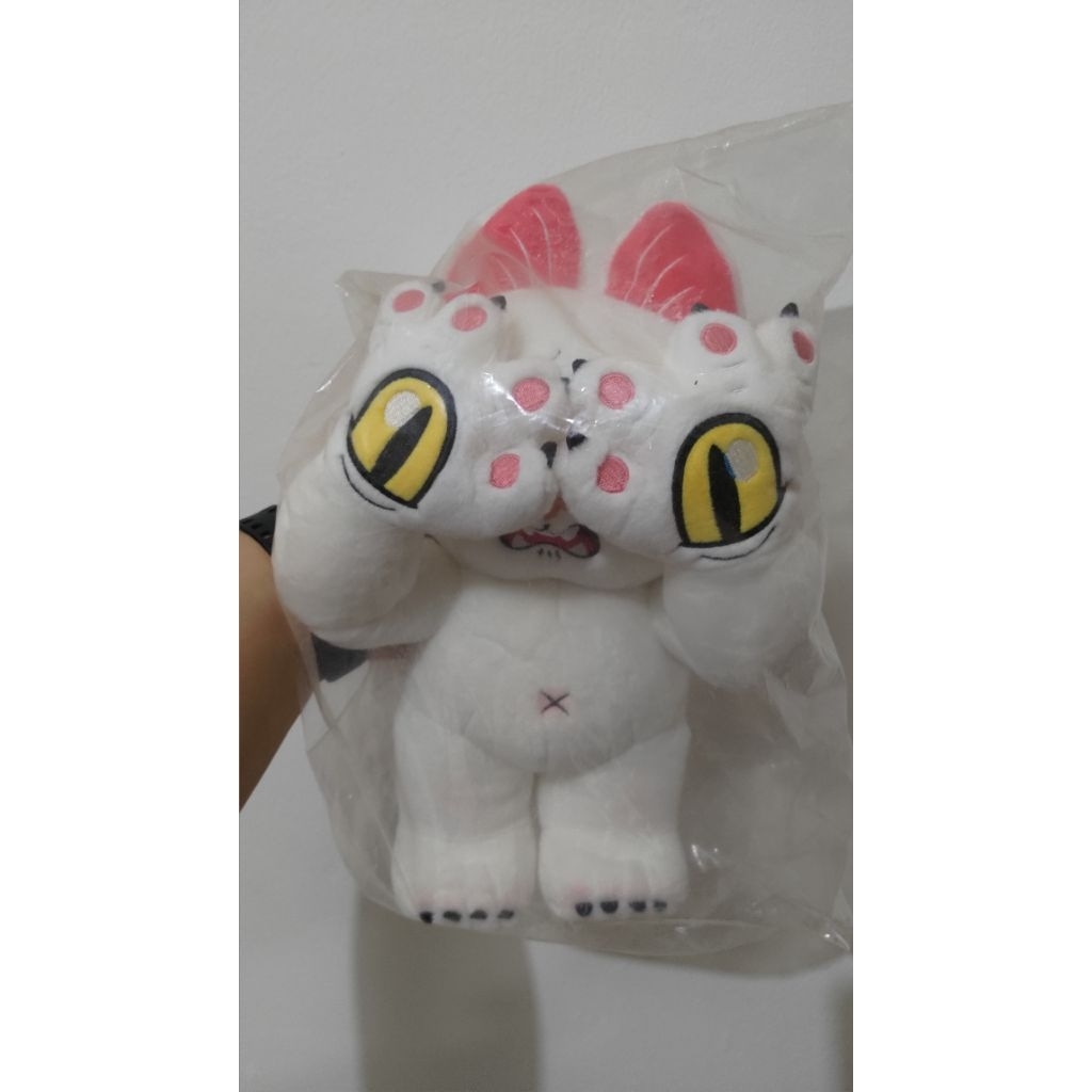 Grape Brain Onigiri White Plush Doll - Boneka Hell's Cat