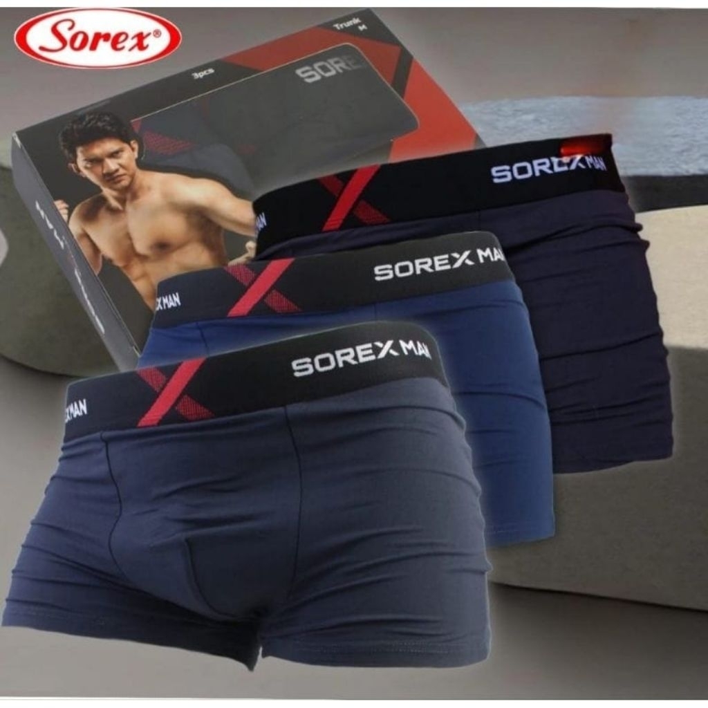 (3 Pcs) Sorex Man Special Edition "Iko Uwais" Boxer Pria Adem Signature Trunk Sport CD LK M 3906 | B