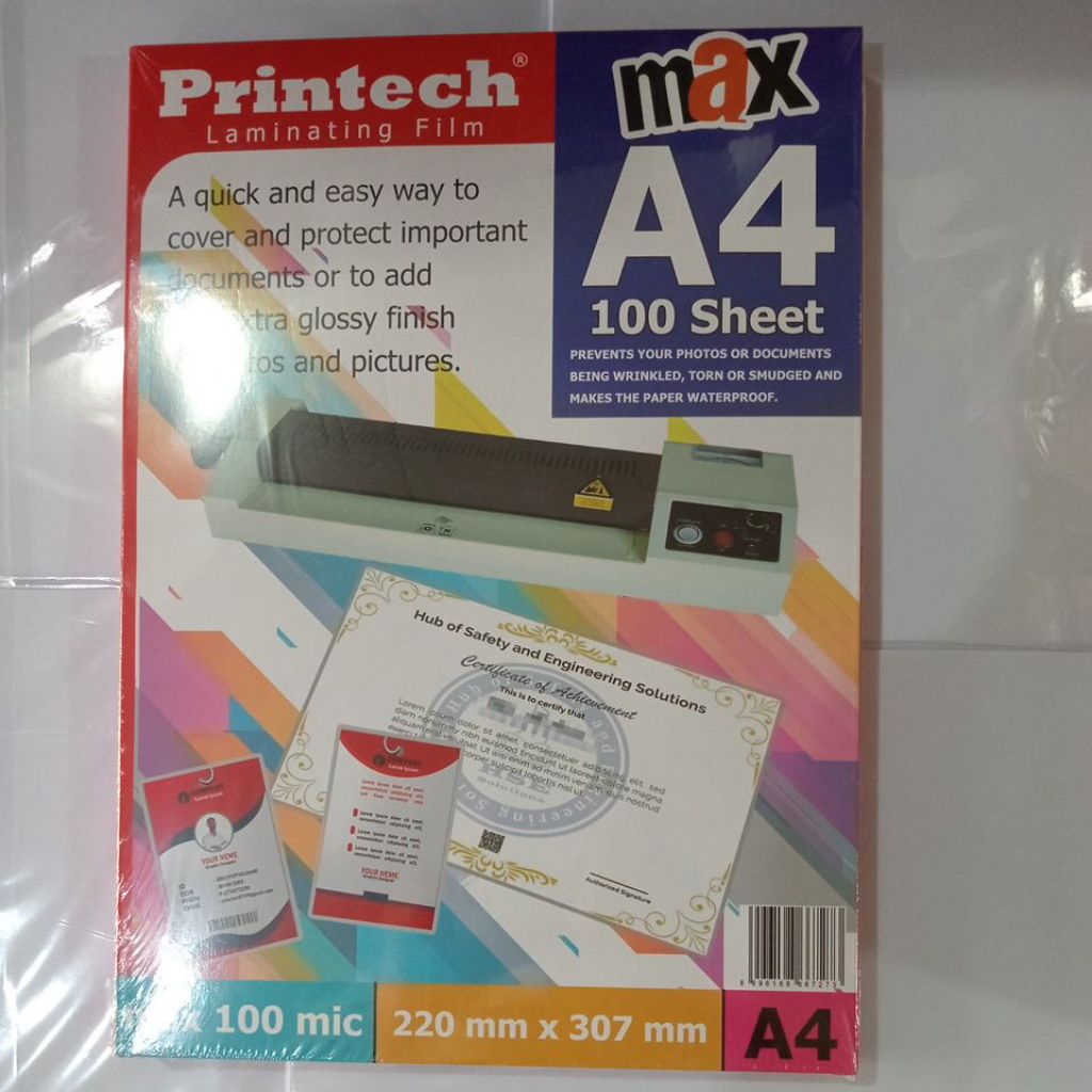 

LEMINATING A4 PRINTECH 100 LEMBAR