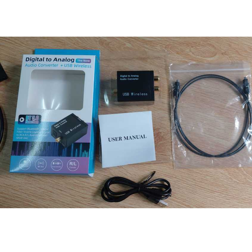 Digital to Analog Audio Converter + Kabel Toslink